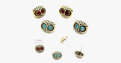Crystal Owl Earrings