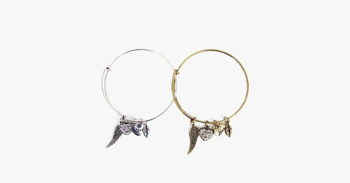 Angel Love Charm Bangle