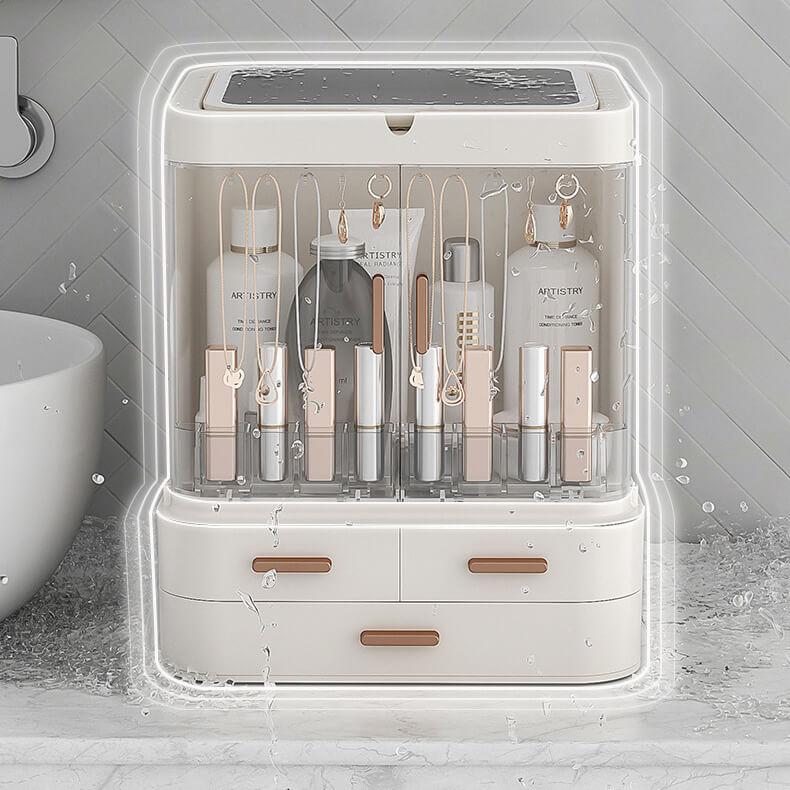 Cosmetics Storage Box With Light and Mirror