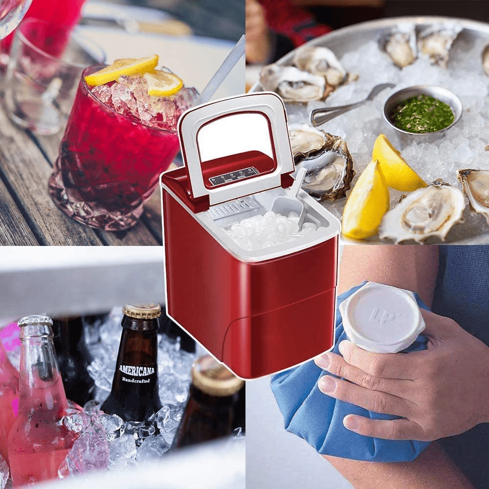 AGLUCKY Ice Maker Machine for Countertop Portable Ice Cube Makers