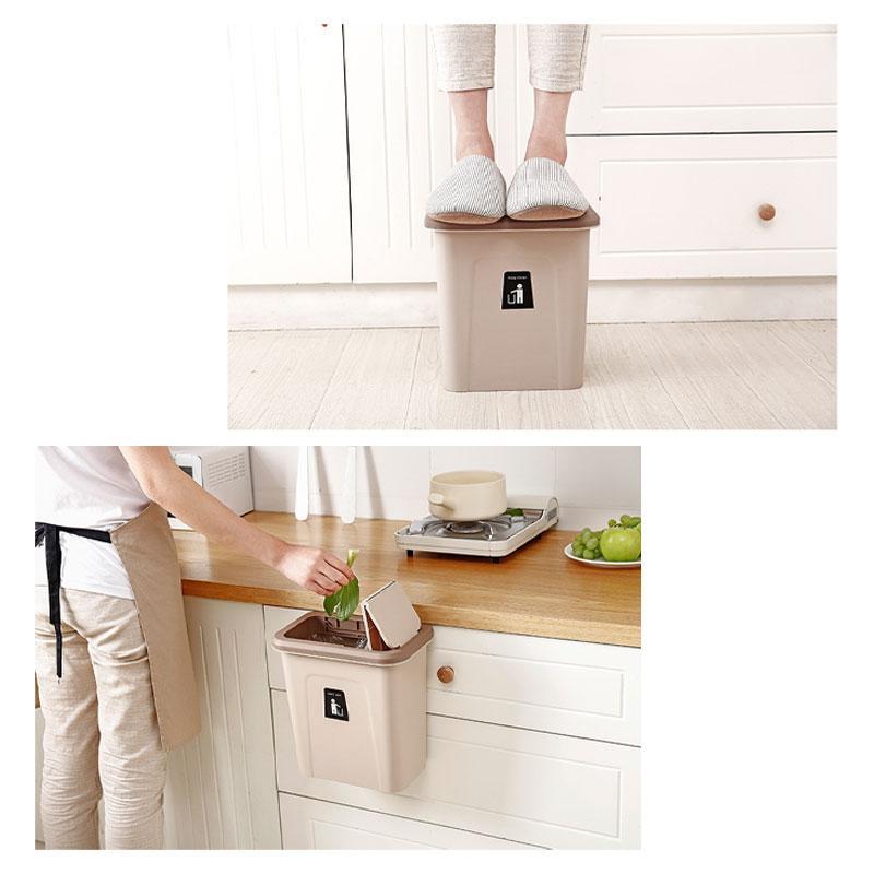Convenient Push-top Trash Can