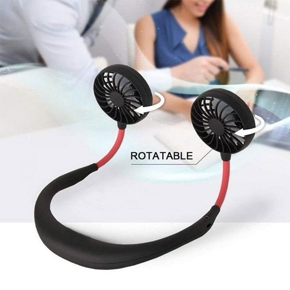 Portable Hand-free Neckband Fan