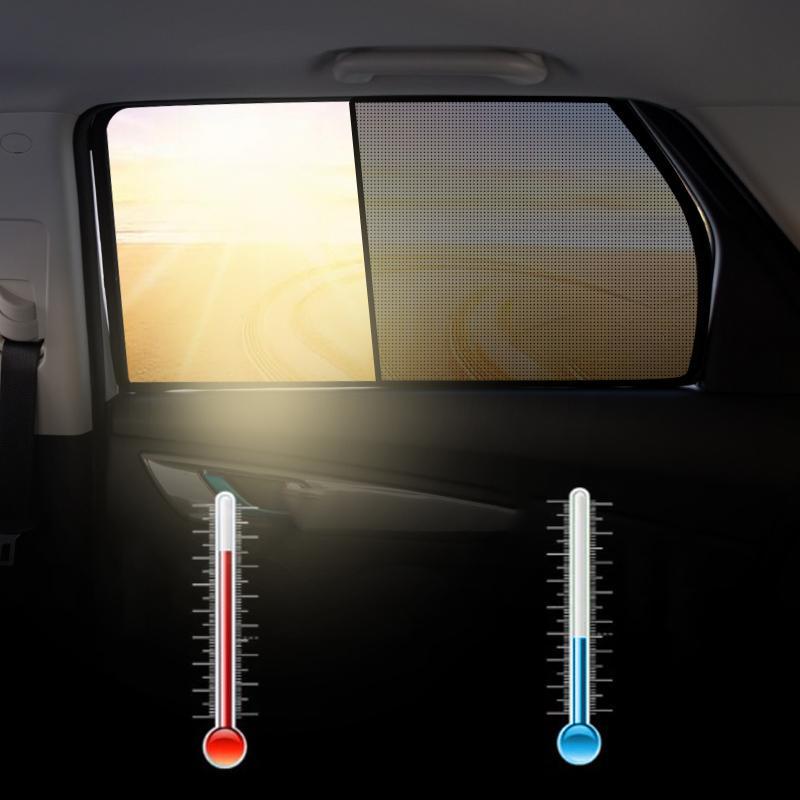 Car Side Window Magnetic Sunshade Curtains (2 PCs)