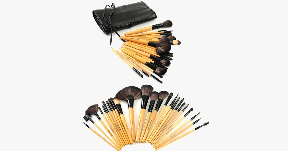 Deluxe Brush Set 24-Piece with Wooden Body