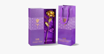 24K Gold Dipped Real Rose with Gift Box