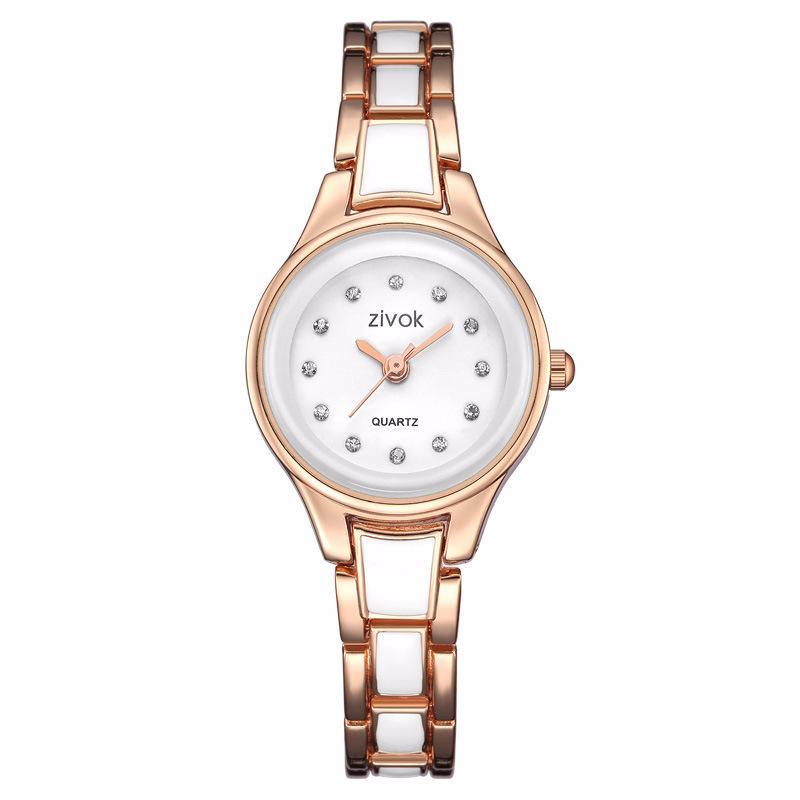 Ceramic Steel Diamond Women's Waterproof Quartz Watch