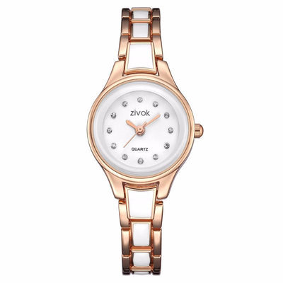 Ceramic Steel Diamond Women's Waterproof Quartz Watch