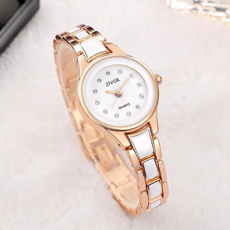 Ceramic Steel Diamond Women's Waterproof Quartz Watch
