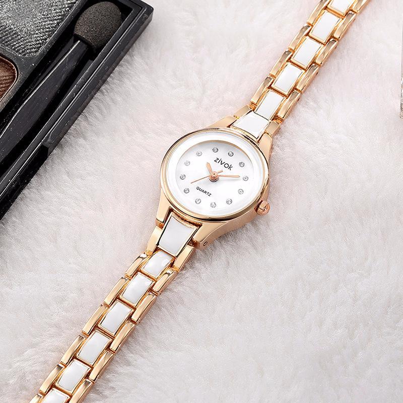 Ceramic Steel Diamond Women's Waterproof Quartz Watch