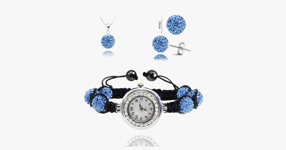 Crystal Watch Balla Pendant Set
