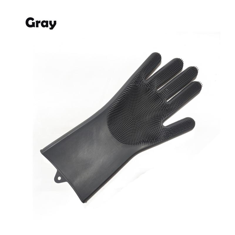 2 in 1 Silicon Dish Scrubber Gloves