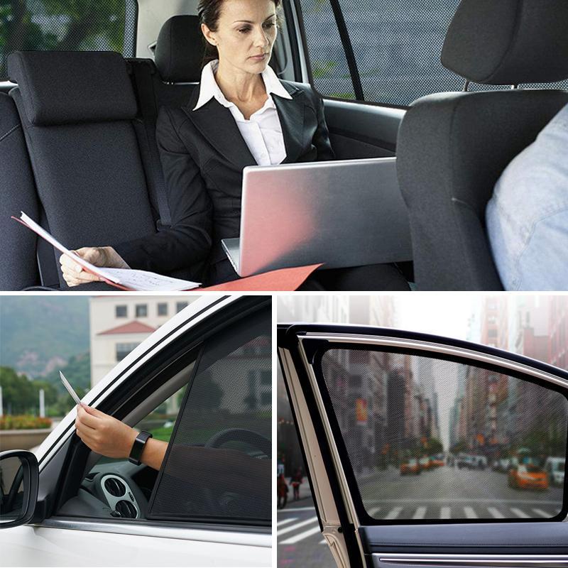 Car Side Window Magnetic Sunshade Curtains (2 PCs)