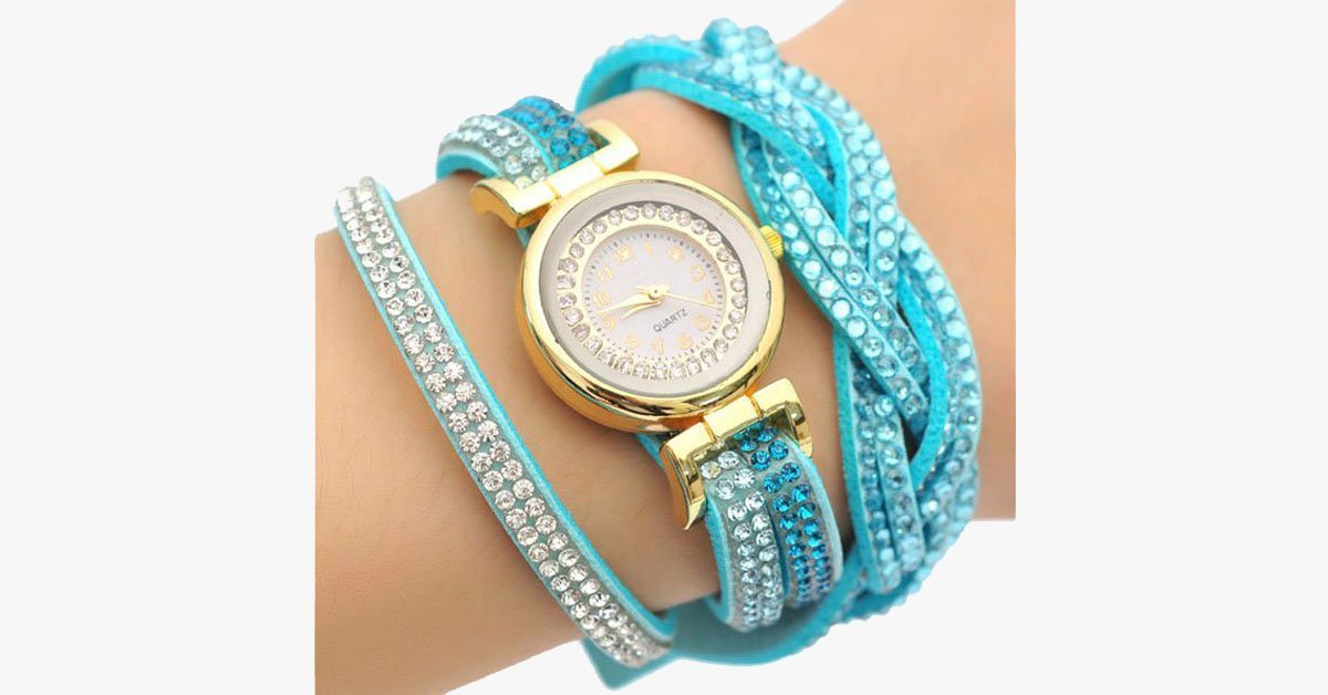 Crystal Wrap Quartz Watch