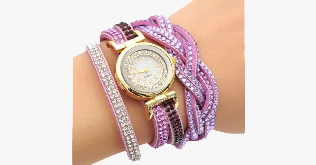 Crystal Wrap Quartz Watch