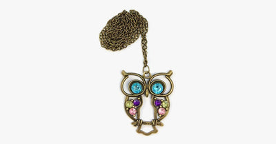 Blue Eyes Owl Pendant