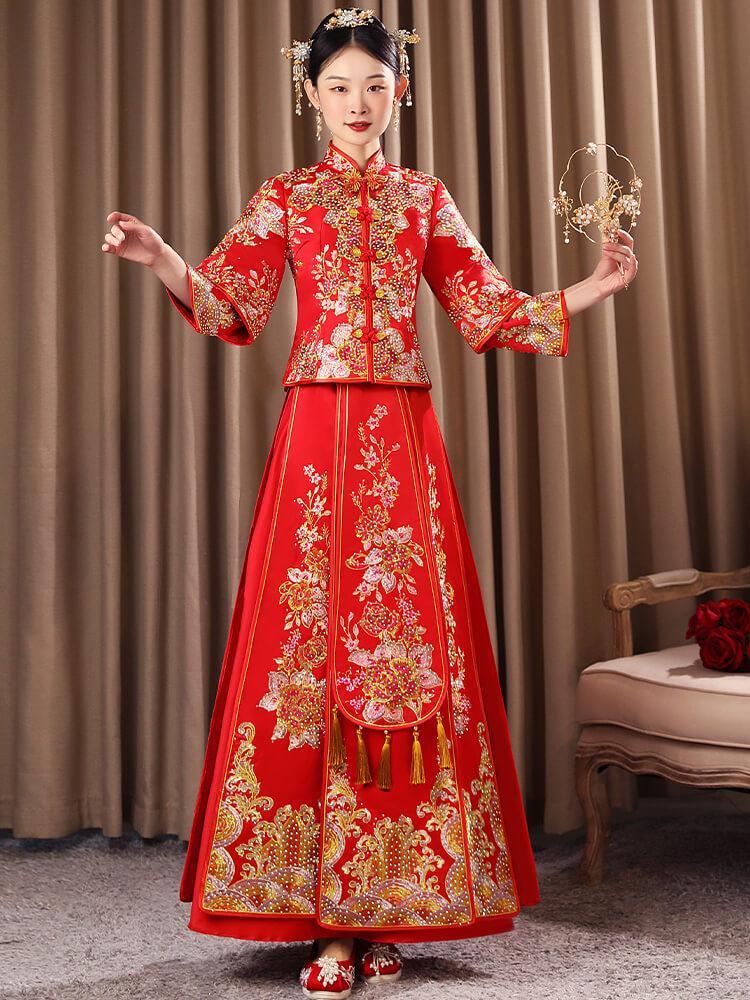 Chinese Style Cheongsam,Bride Wedding Dress