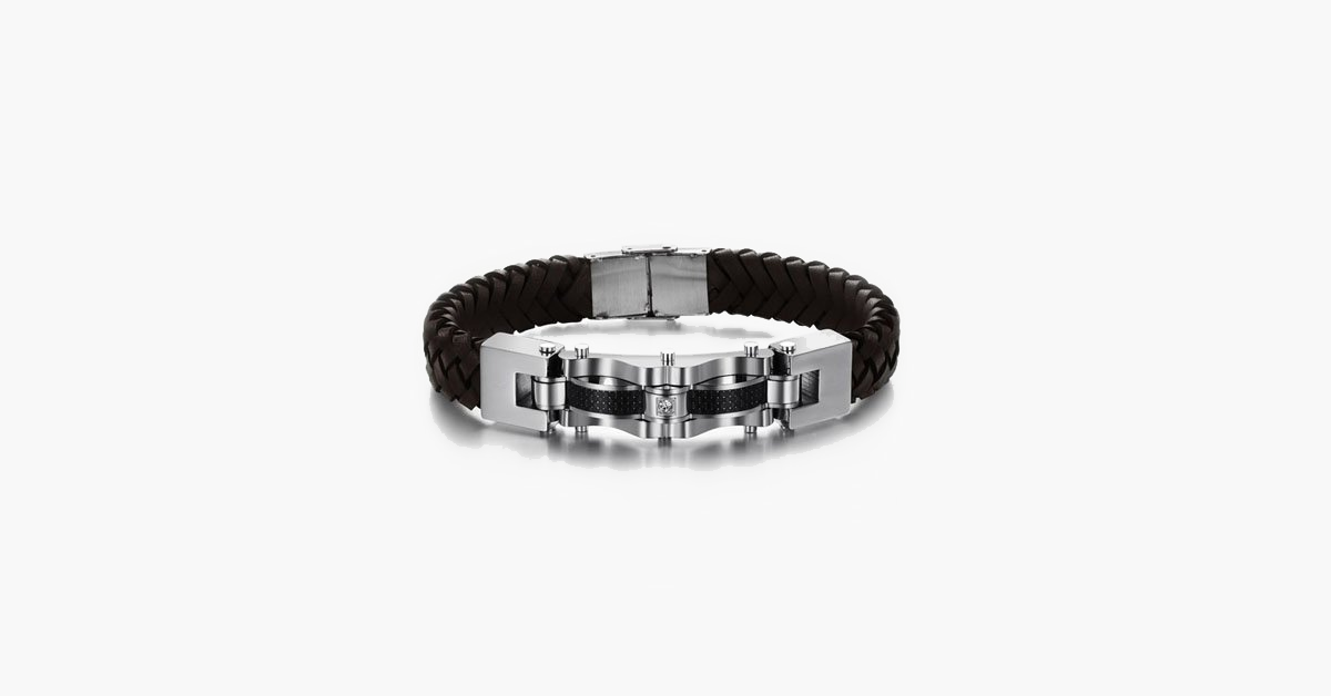Armageddon Wing Men's Stainless Steel Bracelet (Brown)