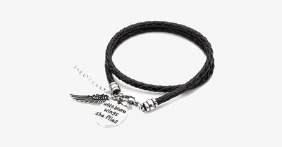 Brave Wings - Hand Stamped Bracelet