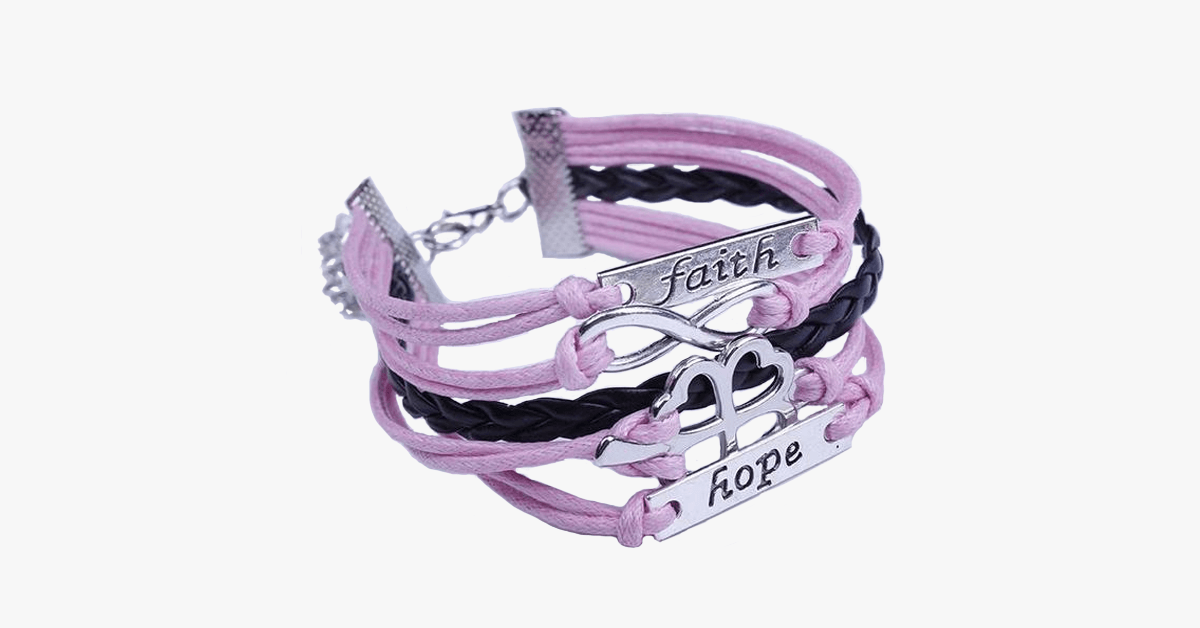 Clover Faith Hope Infinity Bracelet