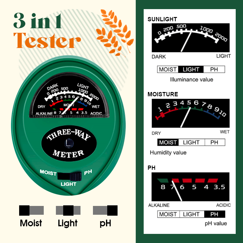 3 in 1 Soil Tester