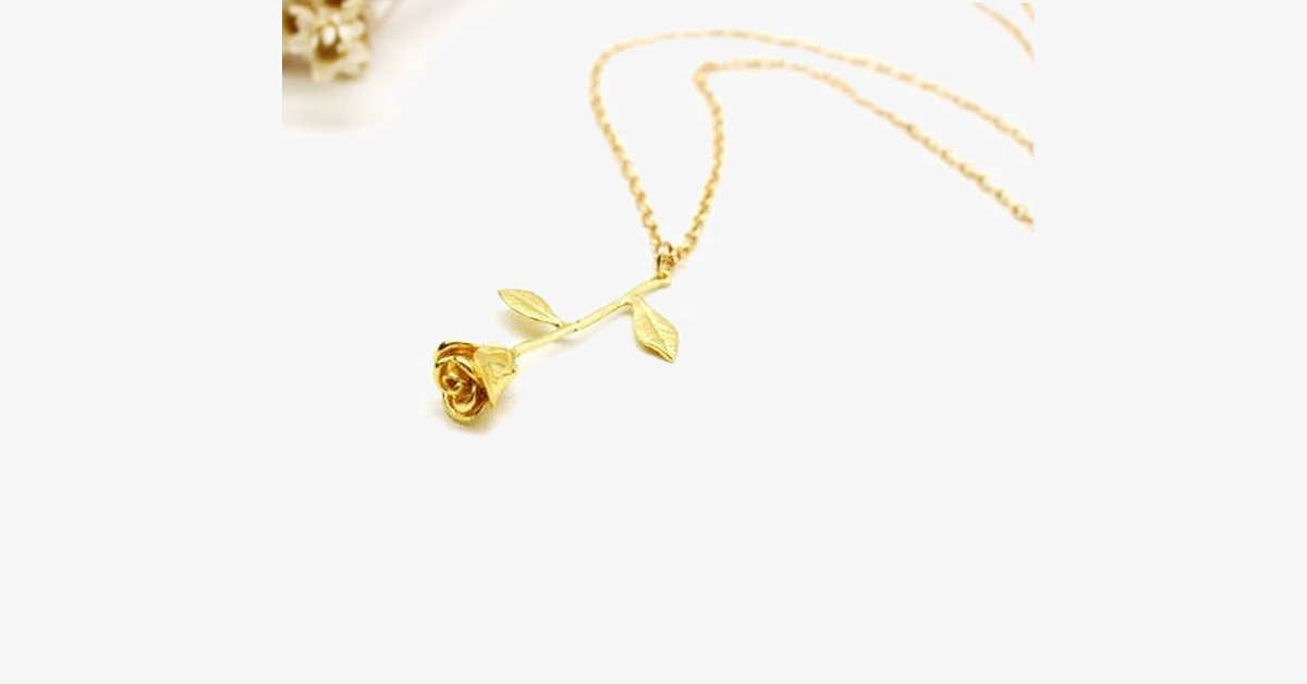 Delicate Rose Flower Pendant