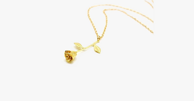 Delicate Rose Flower Pendant