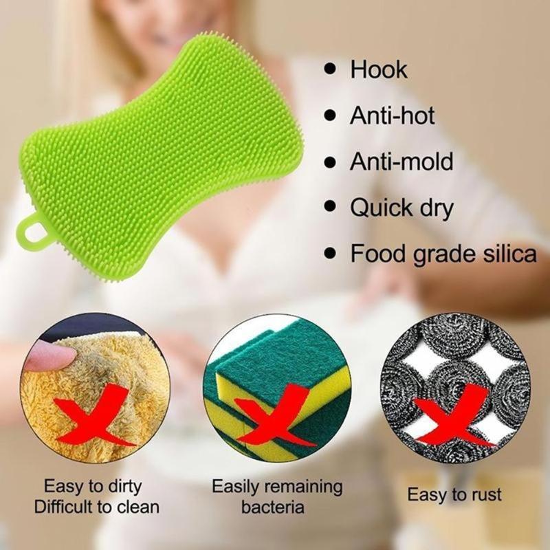 Antibacterial Cleaning Sponge (SET OF 4 - RANDOM COLOR)