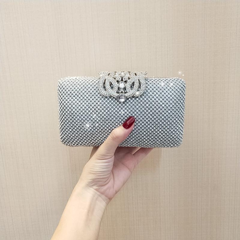 Crown Evening Clutch Bag,Diamond Bag