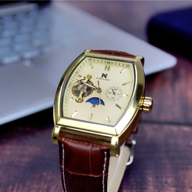 Automatic Hollow Mechanical Watch, Waterproof Multi-Function Watch