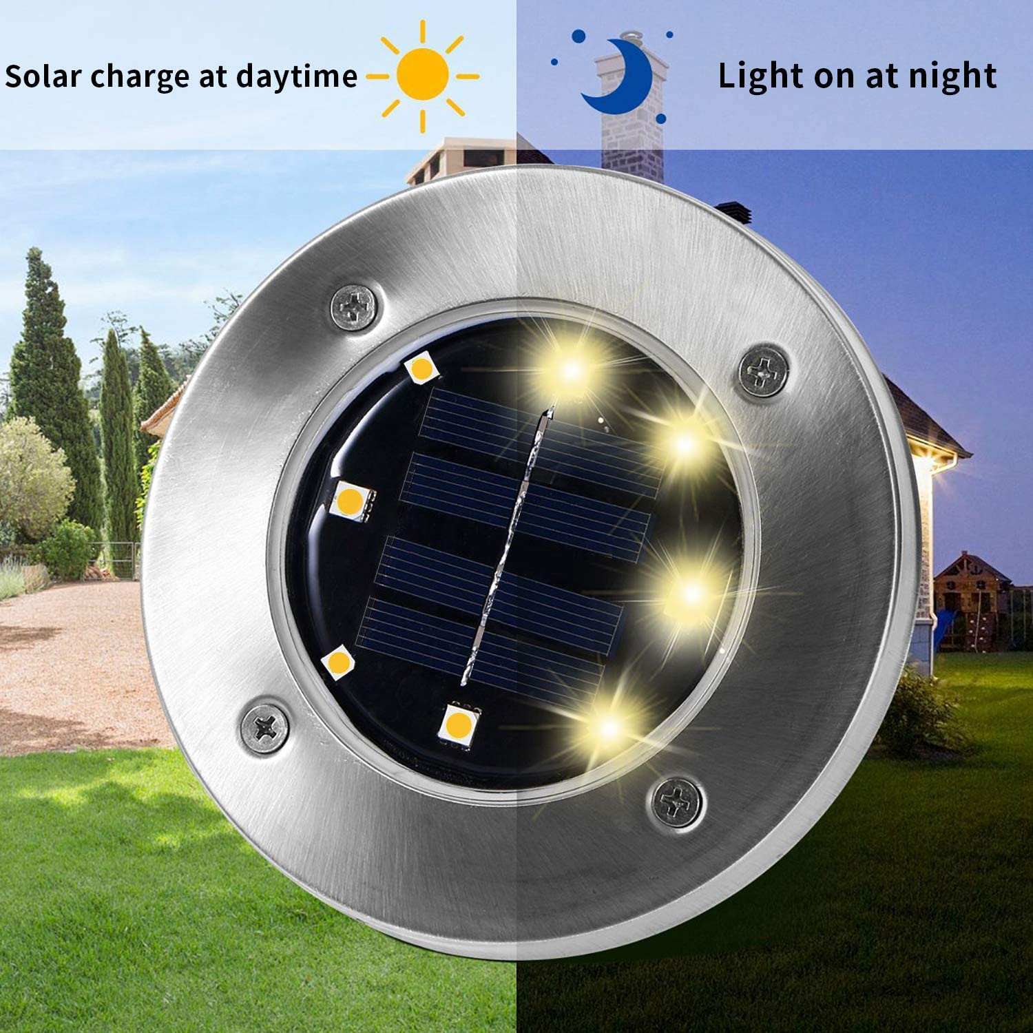 12 Pack Solar Garden Lights - in-Ground Led Outdoor Solar Lights