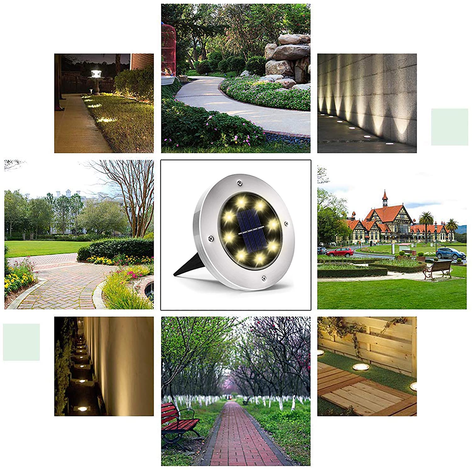 12 Pack Solar Garden Lights - in-Ground Led Outdoor Solar Lights