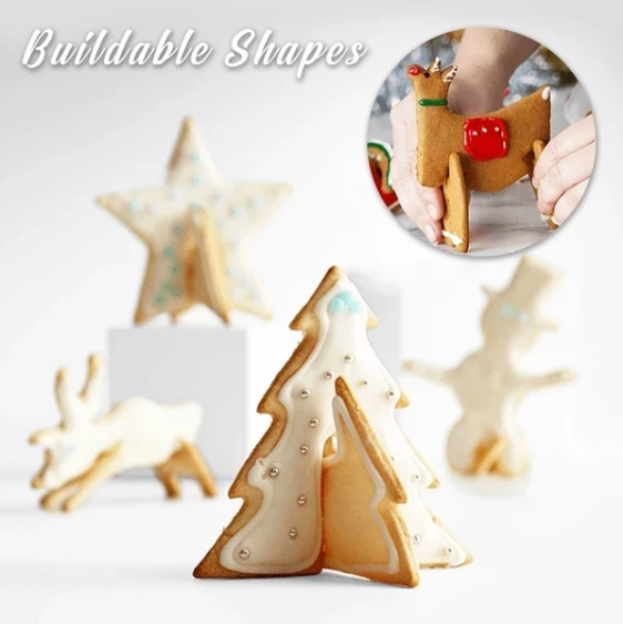 3D Christmas Cookies Molds