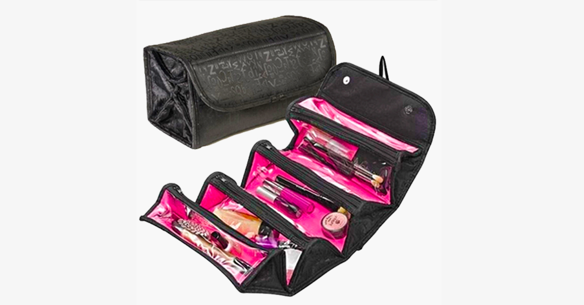 Roll and Go Travel Cosmetic Bag – Travel Like A Pro!