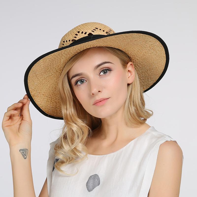 Big Brim Spring and Summer Straw Hat,Hollow-out Hand-Woven