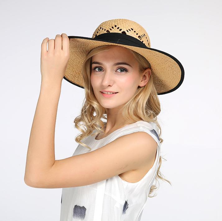 Big Brim Spring and Summer Straw Hat,Hollow-out Hand-Woven