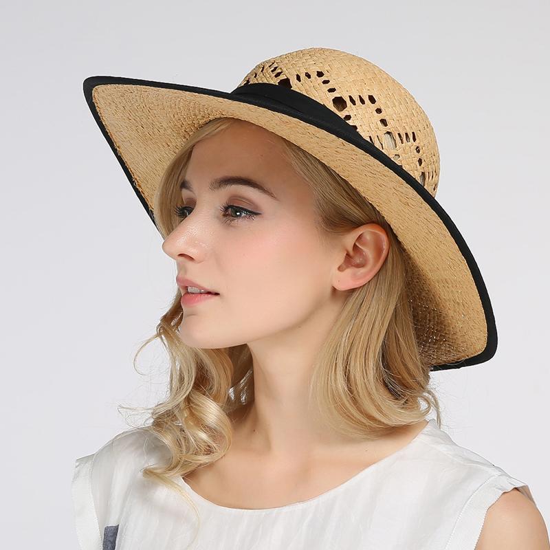 Big Brim Spring and Summer Straw Hat,Hollow-out Hand-Woven