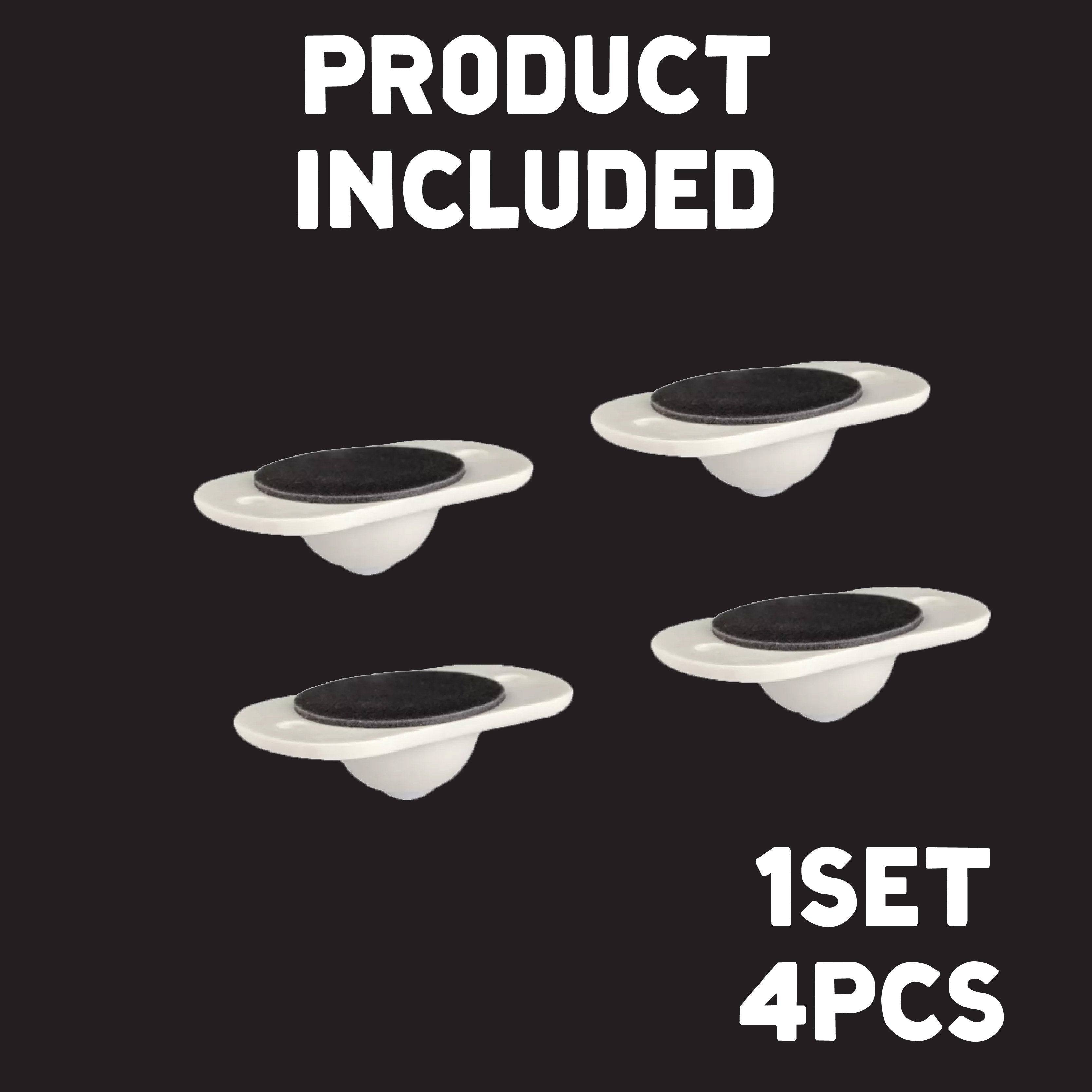 Adhesive Casters Pulley Rollers Set