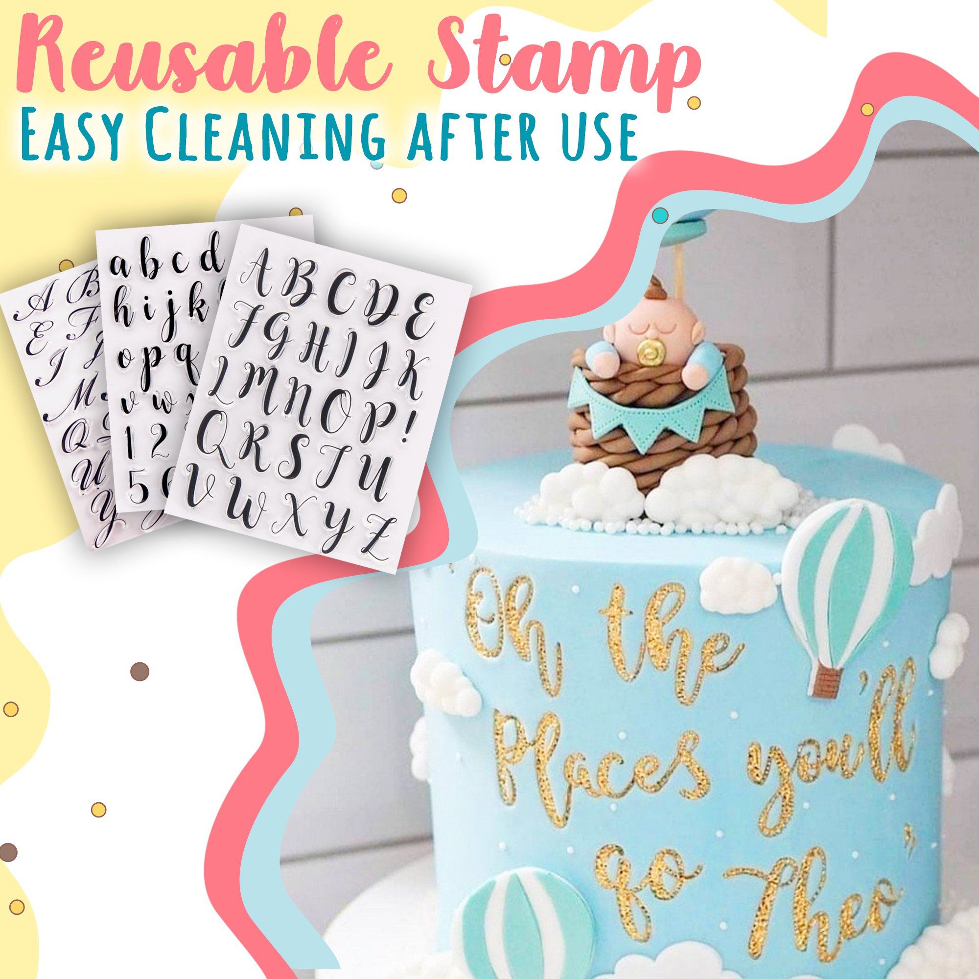 Alphabet Cake Stamp Set