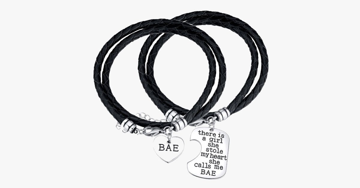 Bae Hand Stamped Bracelet Set