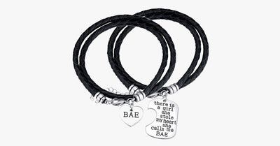 Bae Hand Stamped Bracelet Set