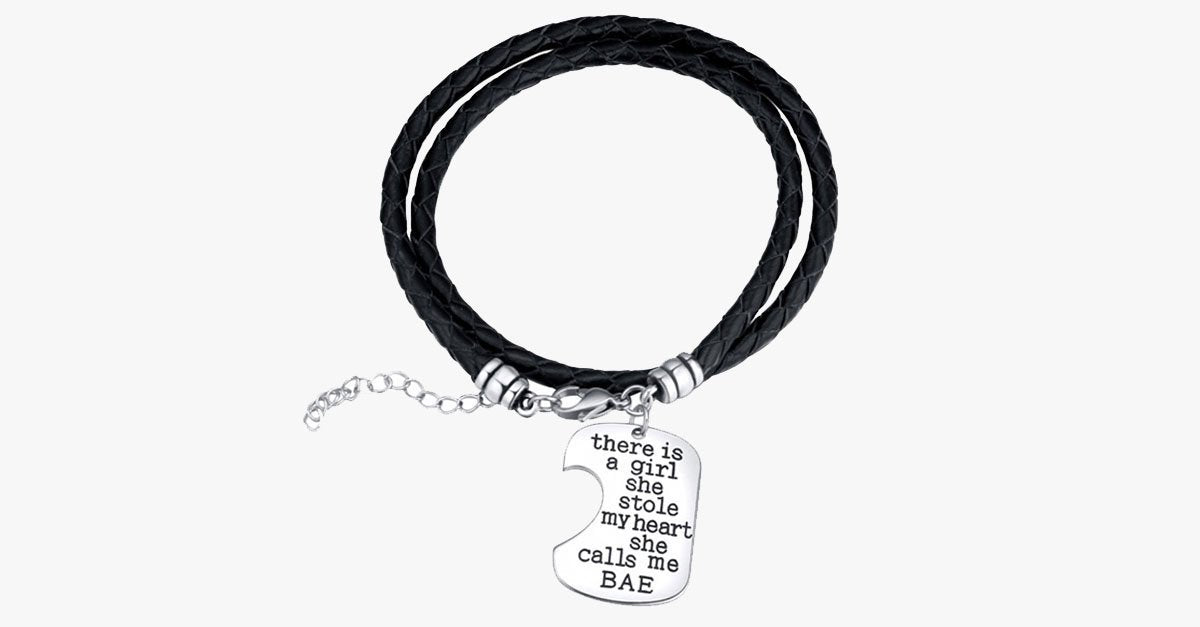 Bae Hand Stamped Bracelet Set