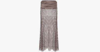 Bohemian Hollow Out Mesh Maxi Skirt