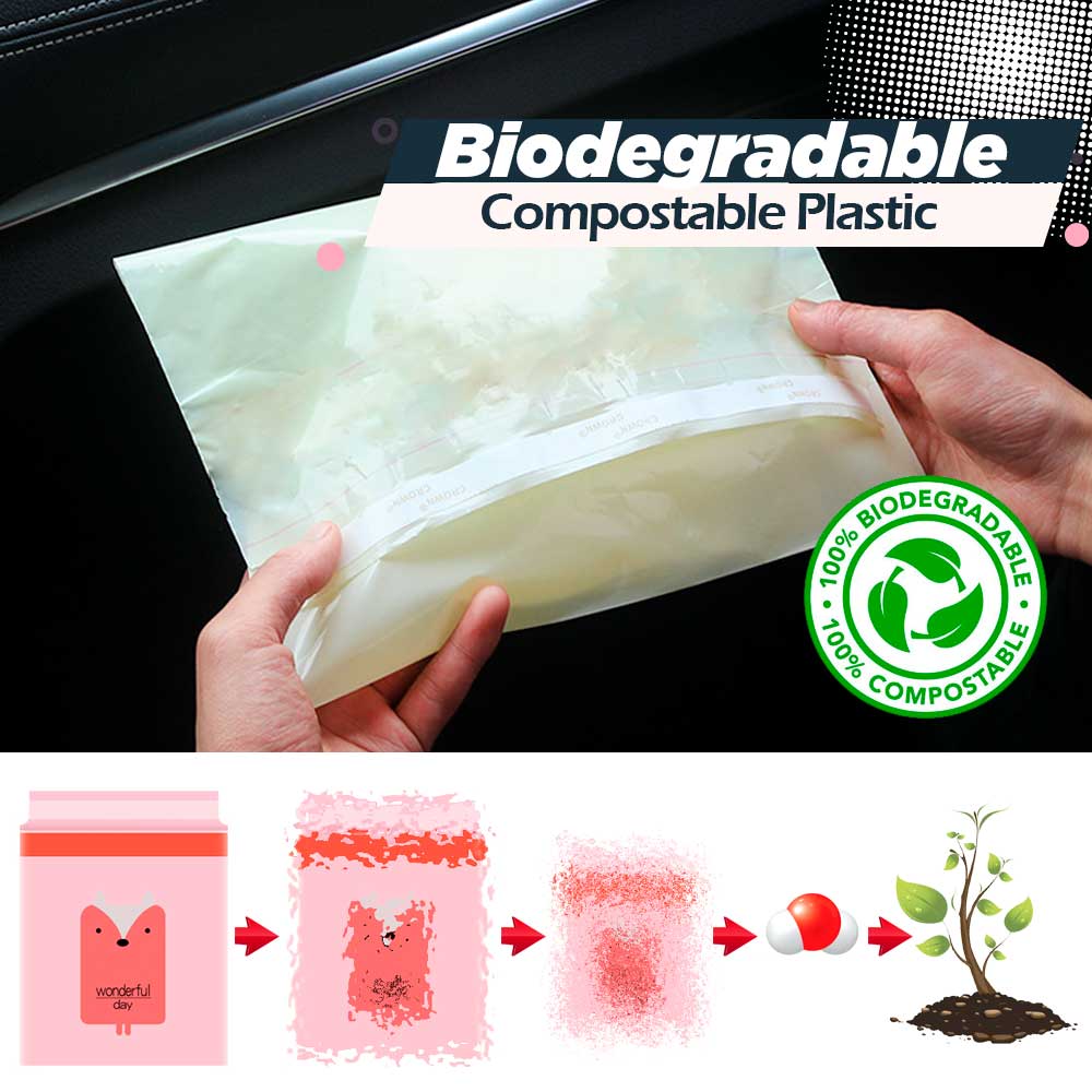 Biodegradable Self-Sticking Cleaning Bags