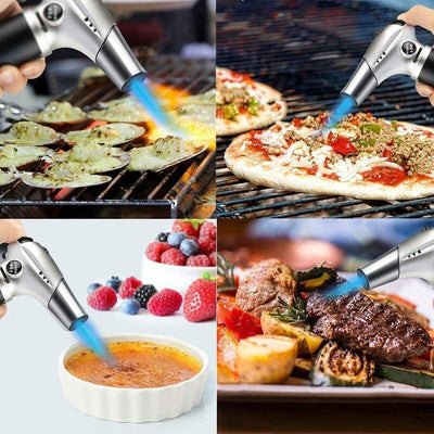 Cooking Culinary Torch : Kitchen Butane Blow Torch Refillable , Safety Lock Torch