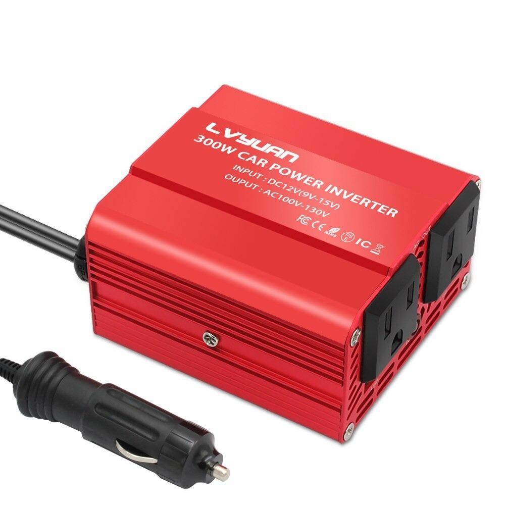 300W Car Power Inverter Adapter 12V to 110V AC with 4.2 A Dual USB