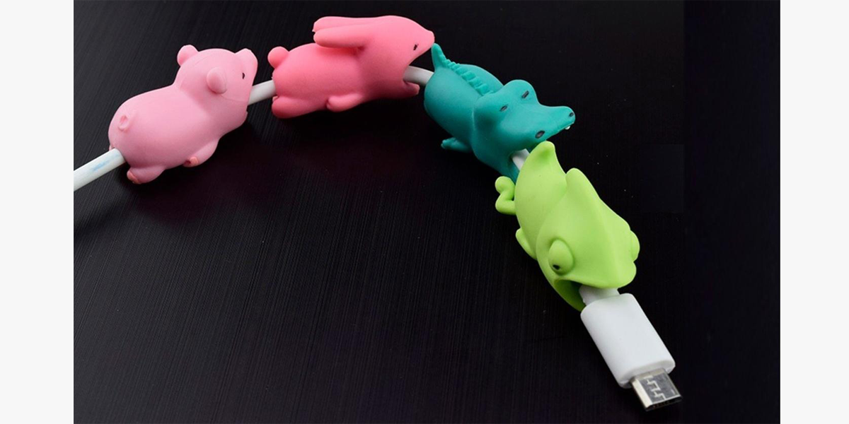 Animal Biters Cable Protectors For iPhone & Android Phones (1, 2 or 4 pack)