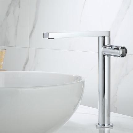 Basin Faucet Gold Single Handle Brass Sink Vanity Bathroom