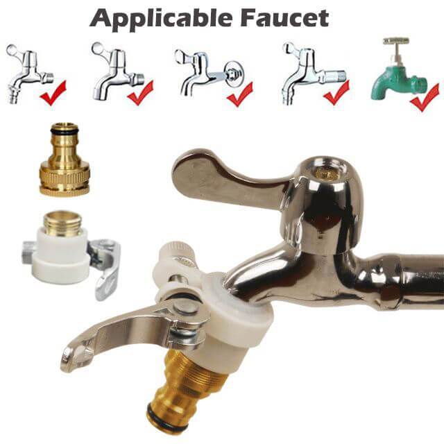 3 in 1 Faucet Adapter,Connect Car Wash Water Pipe Fittings