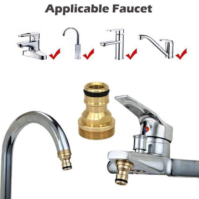 3 in 1 Faucet Adapter,Connect Car Wash Water Pipe Fittings