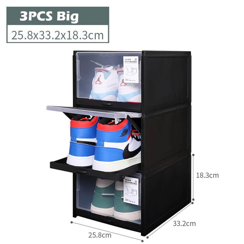 3Pcs Space-Saving Storage Shoe Box,Organizing Box